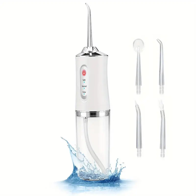 4 In 1 Water Flosser For Teeth, Cordless Water Flossers Oral Irrigator With DIY Mode 4 Jet Tips, Tooth Flosser, Portable And Rechargeable For Home Travel, For Men And Women Daily Teeth Care, Ideal For Gift, Father Day Gift 2