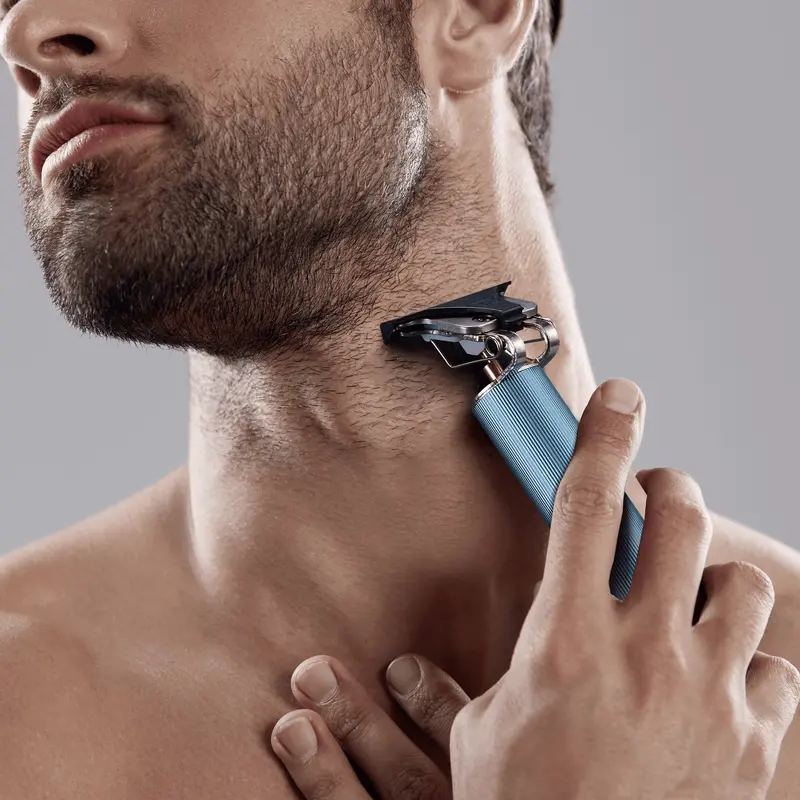Barberboss Beard Trimmer Men Cordless Hair Clippers Men: Men Haircut Clippers, Precision Hair Trimmer Men Detail Trimmer, QR-2077 (Blue) 6