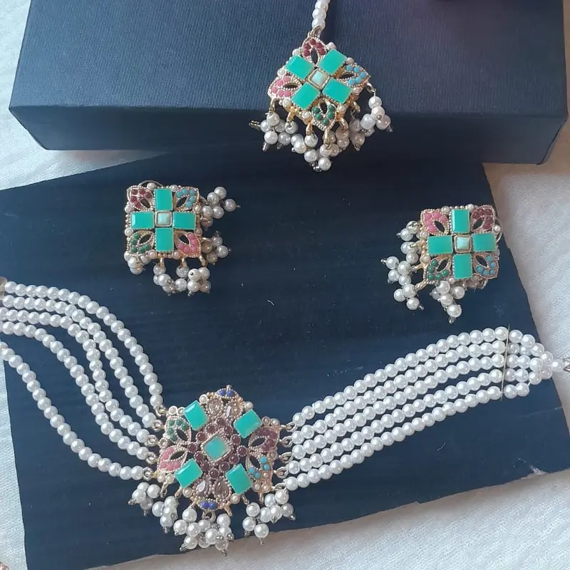 Peals necklace kundan set 2