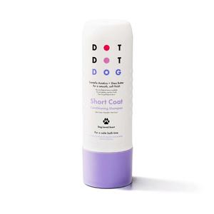 Short Coat Conditioning Dog Shampoo DotDotDog Vegan Oatmeal Soothing Sensitive Skin Calming Scent 280ml Non-Drip Bottle Soft Finish Anti-Odor Technology Perfect for Dog Bath Time