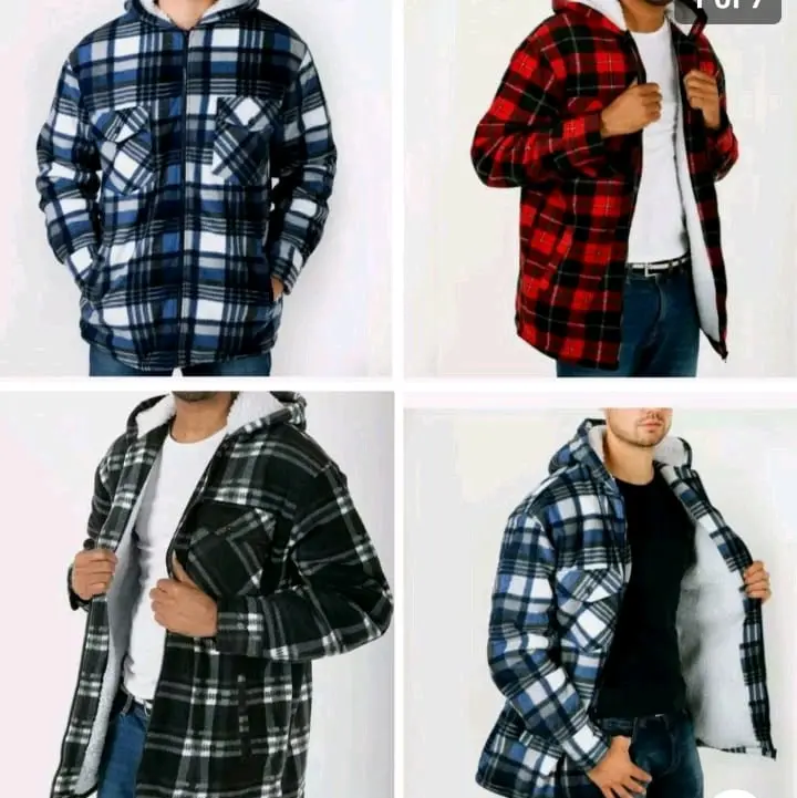 New Mens Sherpa Fur Lumberjack Work Jacket Heavy-duty Hooded