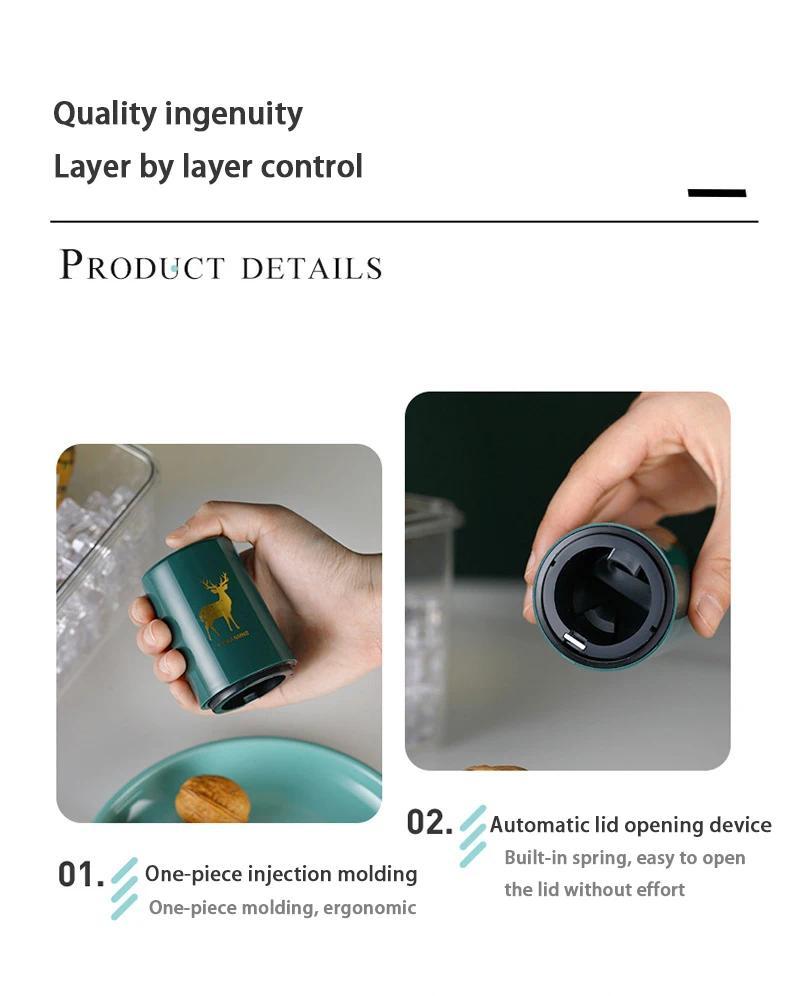 Product Introduction of Nymph Creative Magnetic Automatic Beer Bottle Opener Kitchen Stainless Steel Press Lid Beer Corkscrew Tools Portable Bar Gadgets 43