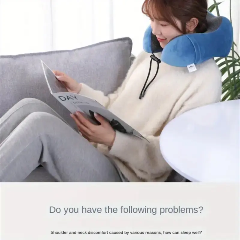 1pcCute U-shaped Pillow Airplane Travel Neck Pillow Office Nap Pillow Cervical Pillow Neck Protector Neck Protector Creative Gift U-shaped Pillow 6