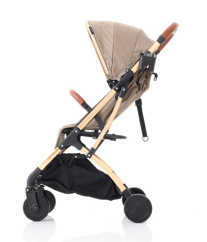 Kidcol Airline Approved Baby Stroller - Foldable, Lightweight - Khaki Gold essentials 1