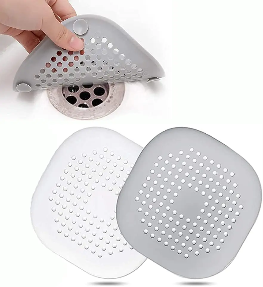 Drain Strainer Protector - High-Efficiency Mesh Filter for Kitchen, Bathroom, and Utility Sinks | Prevents Clogs and Catches Debris Stainless Steel Rubber Cover