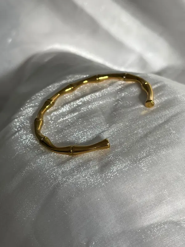 Bamboo   Open Cuff Bangle 1