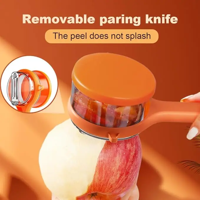 Peeling Knife with Storage Box, 2024 New Peeler with Storage Bucket, Multifunctional Double Sided Stainless Steel Blade Peeler and Carrot Vegetable Fruit Peeler Peeling Knife Box 2
