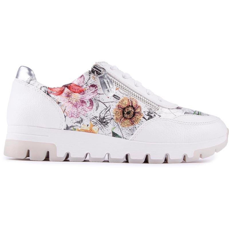 Jana Side Zip Flower Trainers 0