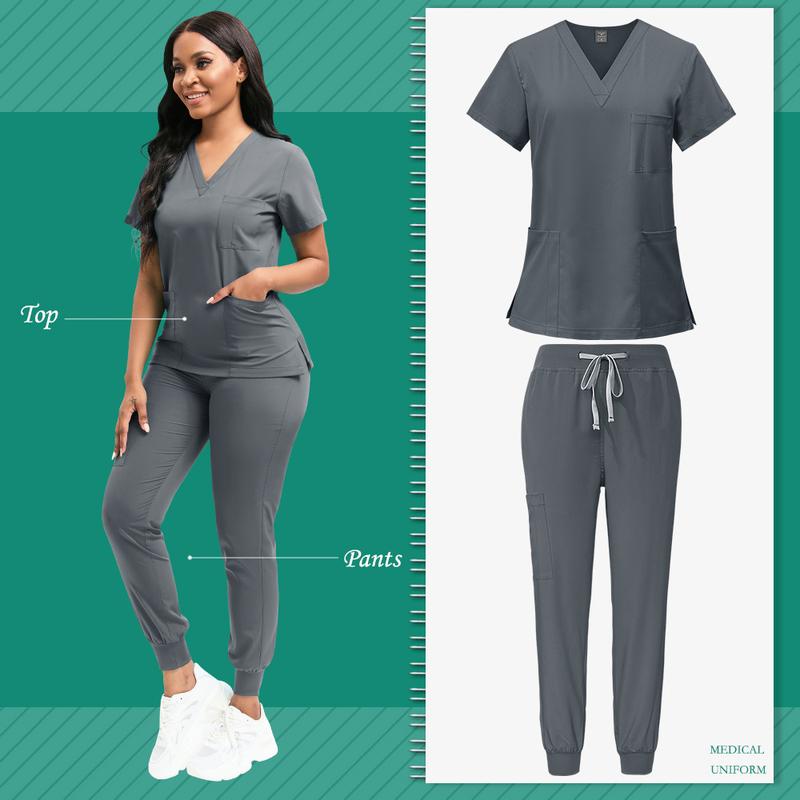 Product Introduction of Premium Polyester Nurse Scrub Set – Stylish Fitted Uniform with Badge Pouch | Perfect for Nurses & Veterinarians 16