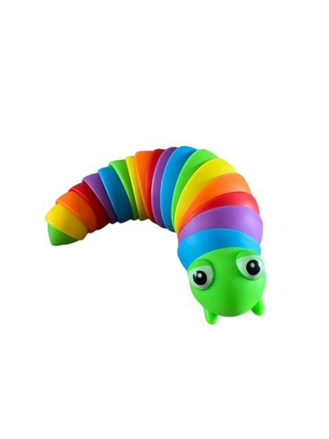 Colourful 3D Slug Snail Toy - Articulate Flexible 3D Slug Fidget Toy 3
