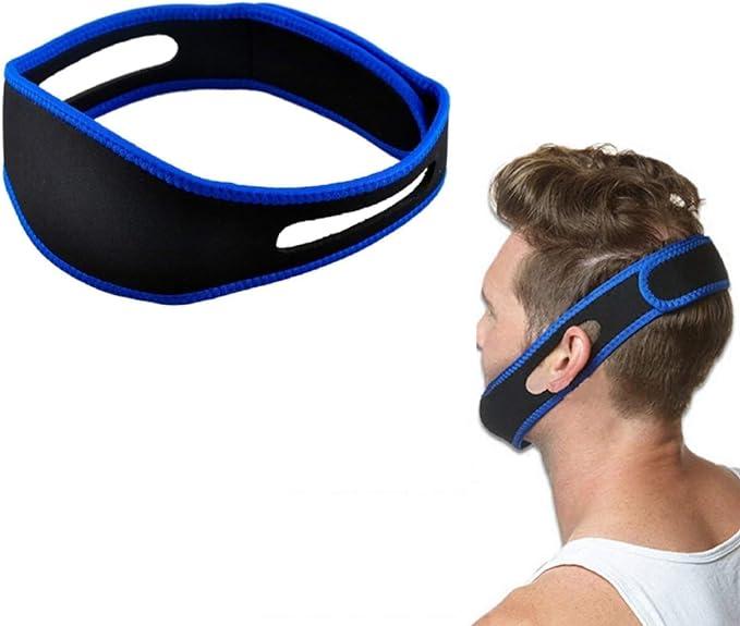NTEK Anti Snoring Chin Strap, Anti Snore Chin Strap Comfortable Snoring Aids, Natural Snoring Solution Chin Strap for Mouth Breathers, Anti Sleep Aid Reducing Aids Sooner Man Women Skincare Unisex Gentle Adjustable 2