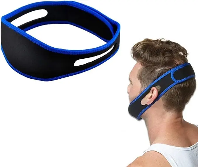 NTEK Anti Snoring Chin Strap, Anti Snore Chin Strap Comfortable Snoring Aids, Natural Snoring Solution Chin Strap for Mouth Breathers, Anti Sleep Aid Reducing Aids Sooner Man Women Skincare Unisex Gentle Adjustable 2