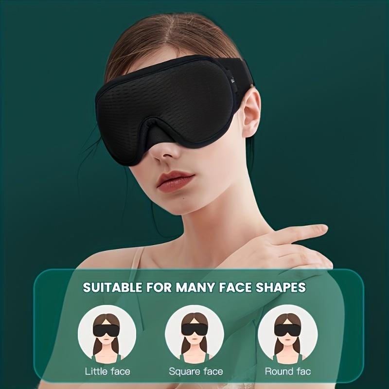 Luxurious 3D Contoured Sleep Mask - Ultimate Light Blocker for Travel, Rest, Yoga, Meditation with Adjustable Strap for Fit and Comfort, Sleep Eye Mask, Maximum Comfort 1