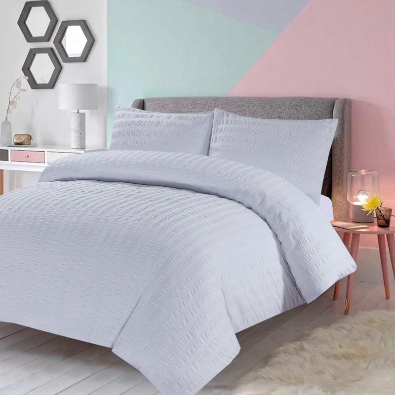 Northern Luxe Seersucker Duvet Cover Set with Pillowcases - Available in 13 Colours 0
