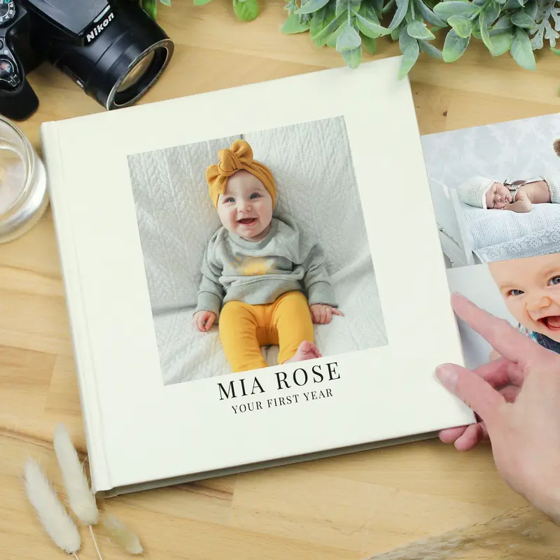 Personalised Photo Album with Your Own Image and Custom Message - Holds Up to 120 6x4 Photos - Decor, Cover 3