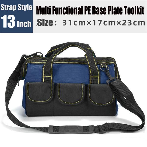 13/19 Inch Multifunctional Tool Bag, Portable Large Capacity Tool Storage Bag, Wear Resistant Thickened Canvas Tools Bag for Electrician, Hand Tools Storage Bag for Home & Office 5