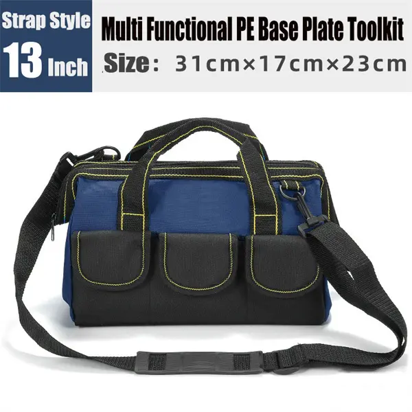 13/19 Inch Multifunctional Tool Bag, Portable Large Capacity Tool Storage Bag, Wear Resistant Thickened Canvas Tools Bag for Electrician, Hand Tools Storage Bag for Home & Office 5