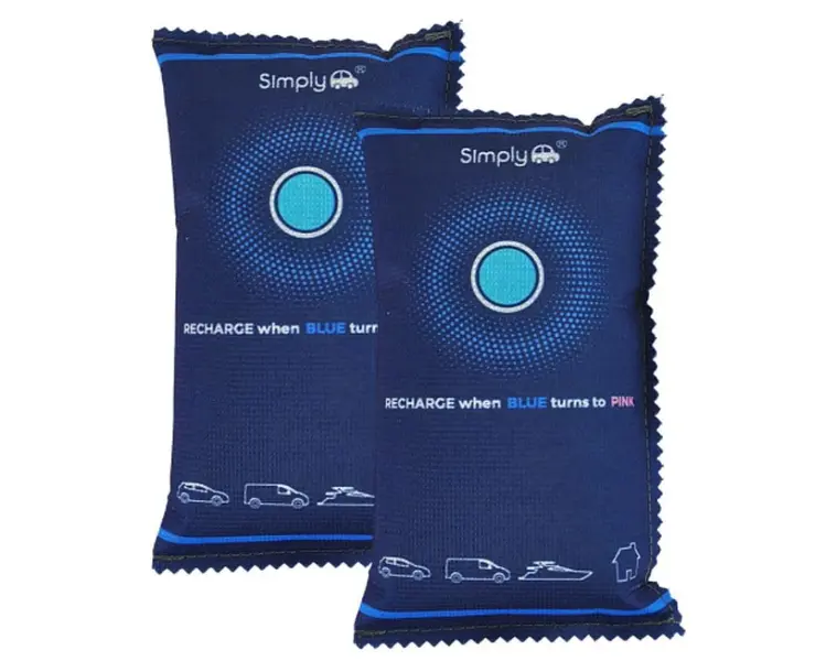 Auto DEH004 2 Pack Reusable Car Dehumidifier - Quick Drying suitable for Microwaving, Strong Absorption up to 40% of Weight in moisture, Eco-Friendly Granules, Unlimited Cycles (350g)