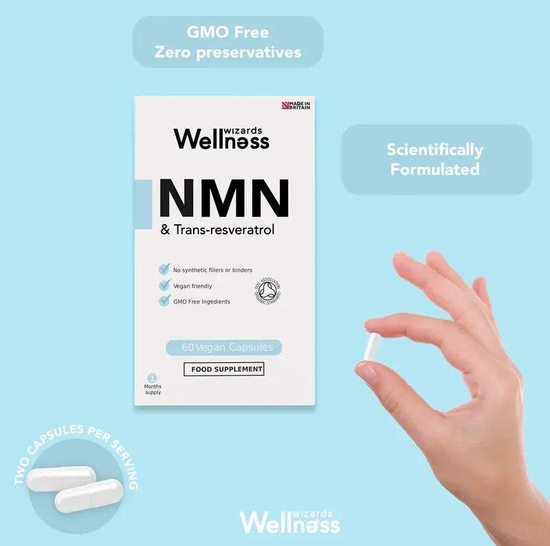Pure NMN 500mg + Trans-resveratrol 500mg Capsules 1