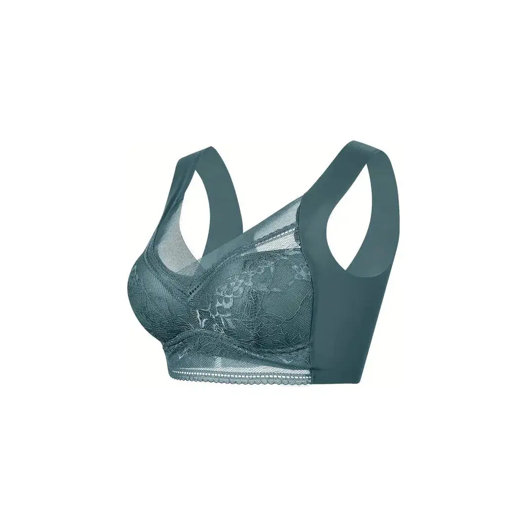 Floral Lace Bralette - Dark Turquoise