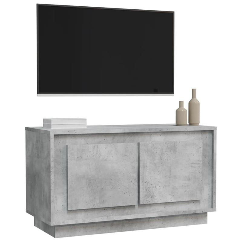 TV Cabinet Concrete Grey 80x35x45 cm Engineered Wood 3