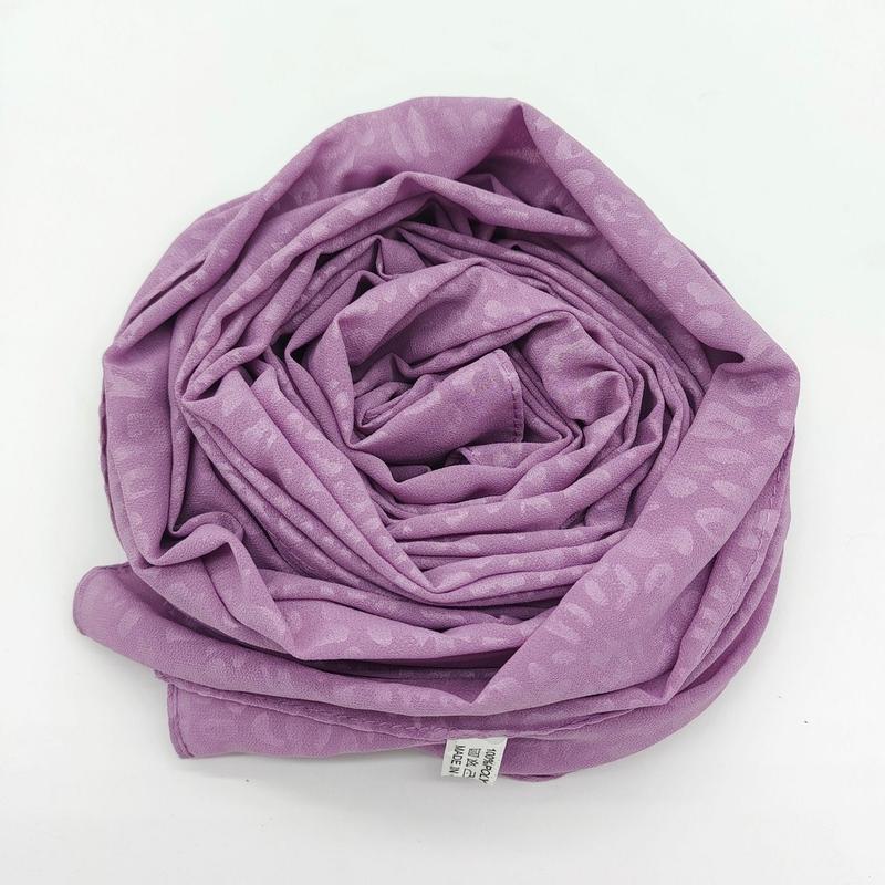 Leopard embossed chiffon scarf 3