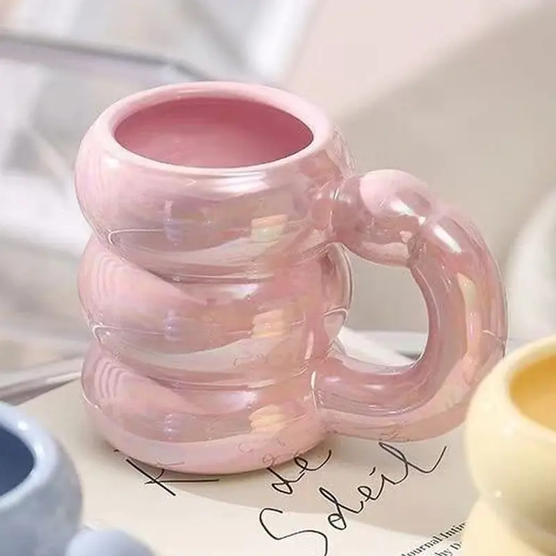 420ml Ceramic Chubby Mug Creative Nordic Coffee Cup Cute Office Afternoon Tea Cloud Mugs Kitchen Drinkware Home Accessories Tumbler Washable 5
