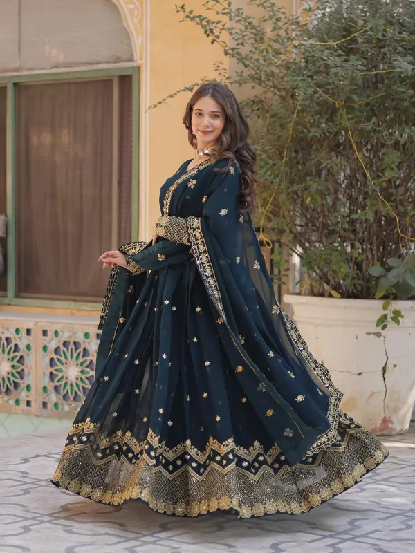 Hania Collection Premium Designer Ready Made Gown Dupatta for Women - Elegant and Stylish - Clothes, Piece pakistani indian wedding 4