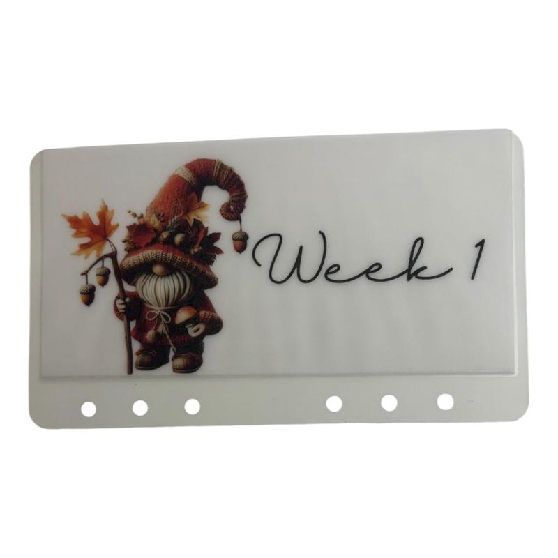A6 Pack of 5 Gnome weeks Vellum Wallets 1