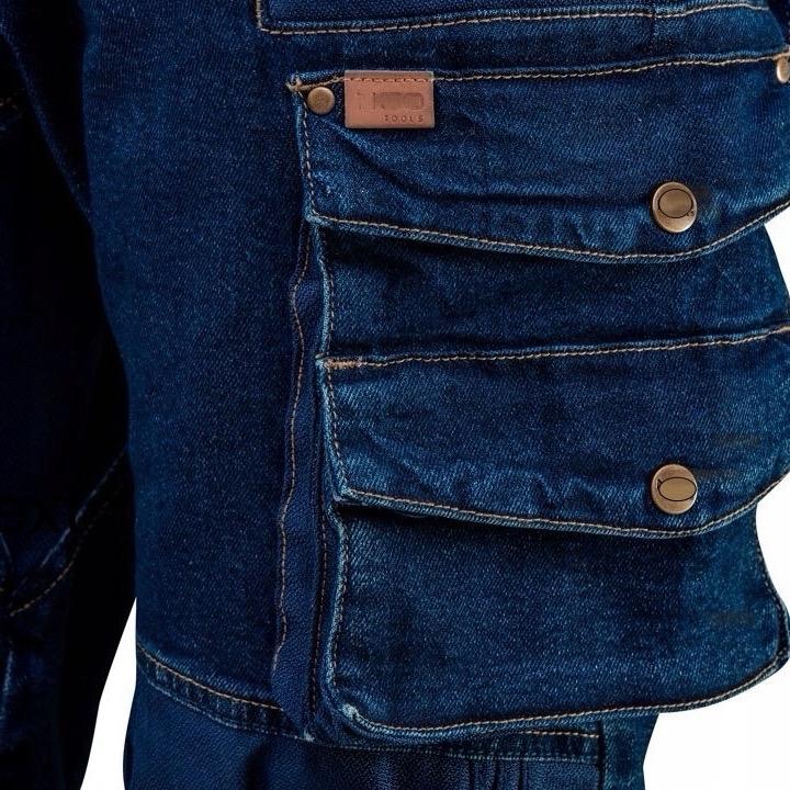 Mens Slim Fit Stretch Heavy Duty Work Jeans With Knee Pad Pockets Denim Multi Pockets Combat Cargo Trousers 6