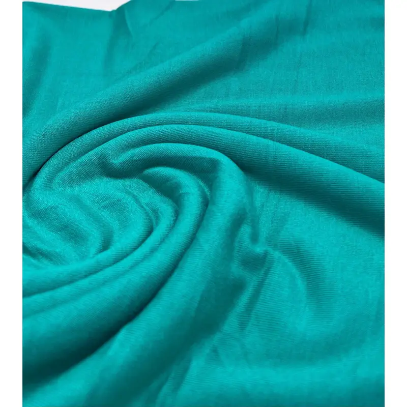 Plain Jade Green Viscose Elastane Fabric 4 Way Stretch Jersey 0