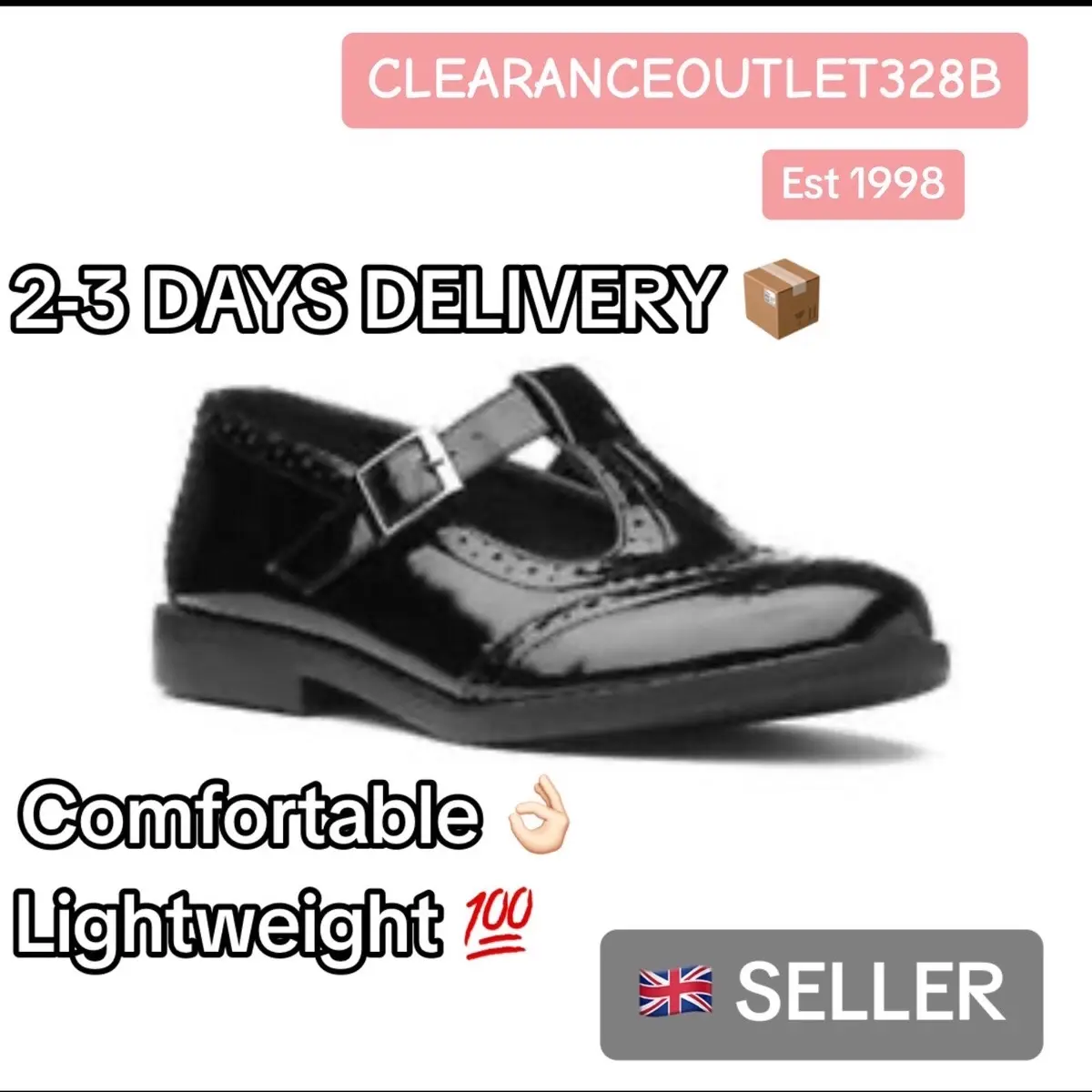 GIRLS BLACK SCHOOL SHOES