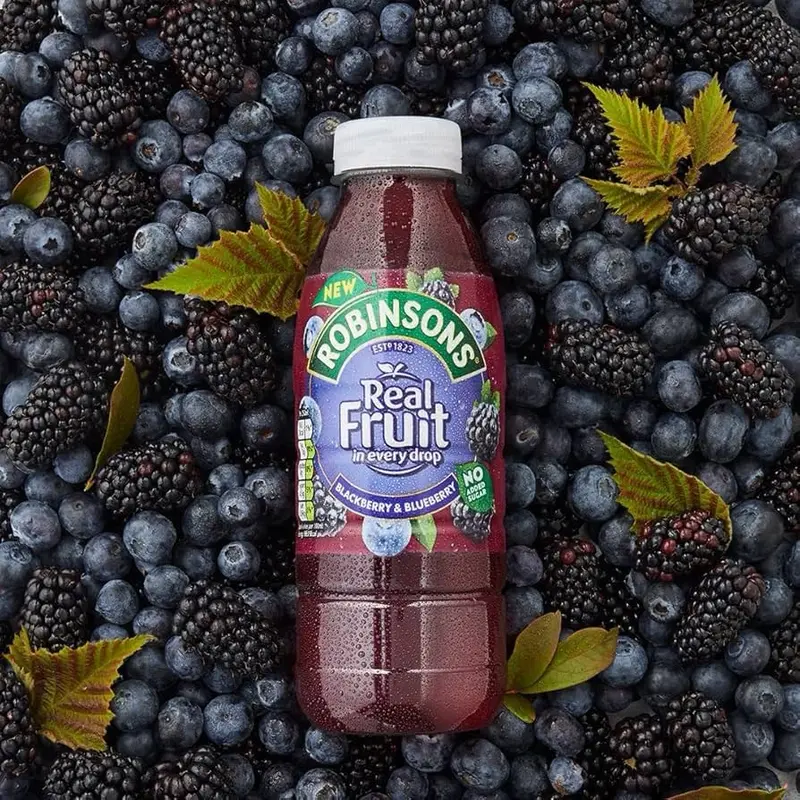 Robinsons Ready to Drink 12X500ML,Raspberry & Apple, Blackberry & Blueberry, Peach & Mango Bulk Buy Natural Fruity Beverage Tangy 3