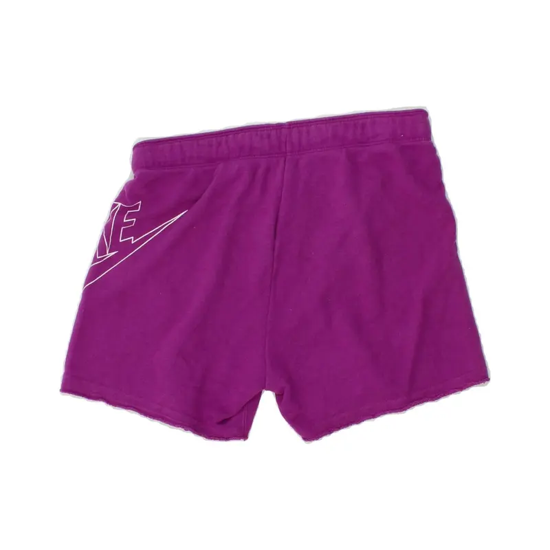 Pre-Owned Vintage NIKE Womens Graphic Sport Shorts UK 6 XS  Purple Cotton 2