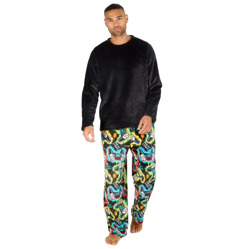 Cargo Bay Mens Polished Fleece Gaming Pyjamas Loungewear Menswear 0