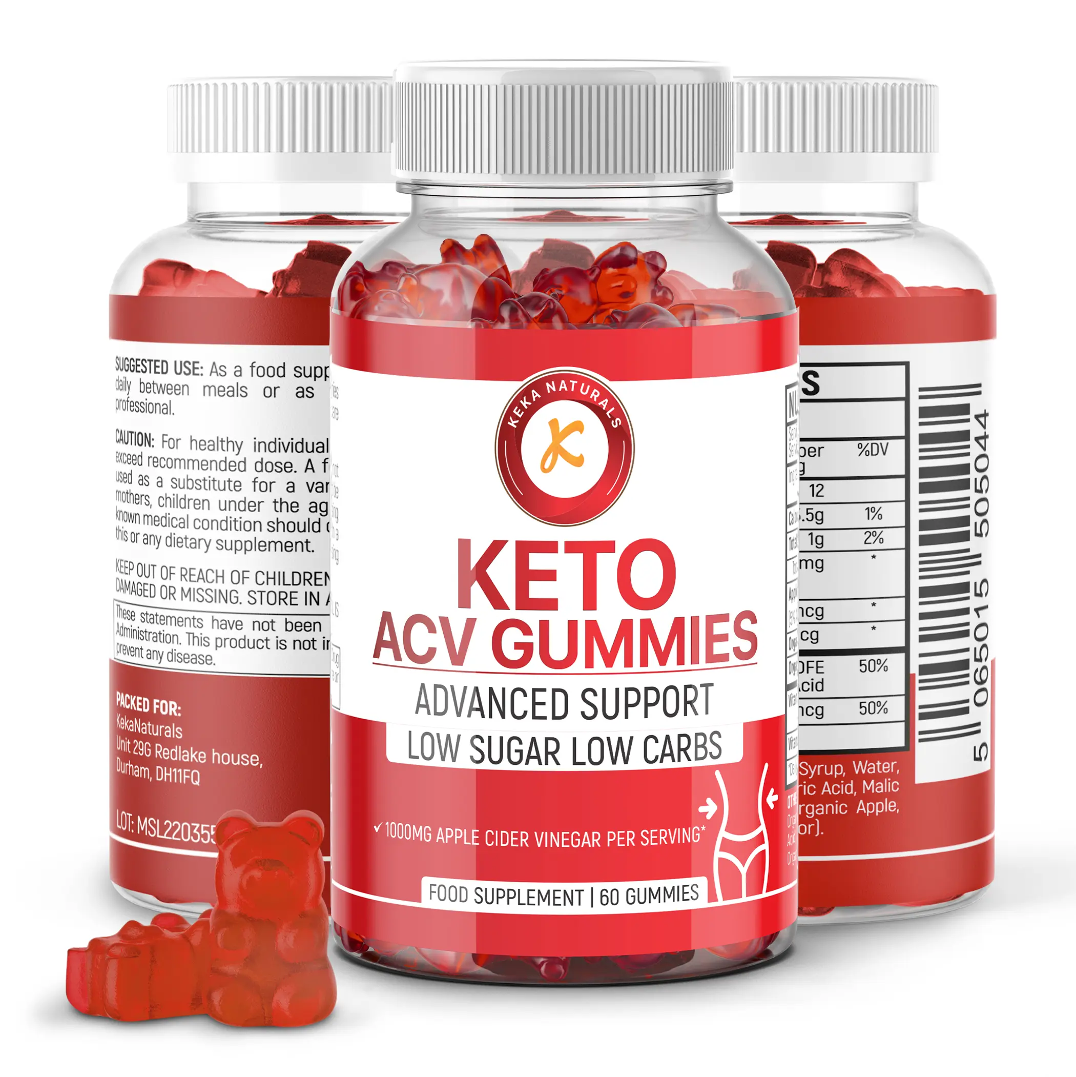 ACV KETO Gummies  - Apple Cider Vinegar - Beet Root -60 pcs