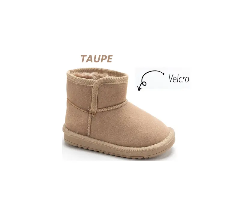 [SCL CLOTHING] Infant Girls Fur Lined Ankle Boots Outdoor/Indoor Velcro Closing Autumn/Winter Stylish Comfortable Baby Boots (Sizes UK 3-7 / EU 19-24) 4