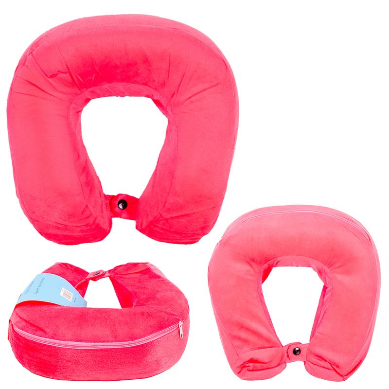 Ergonomic Travel Neck Pillow - Soft Memory Foam, Portable U-Shape Design with Snap Closure, Lightweight for Airplane, Car, & Home - Available in Black, Red, Blue, and Gray 1