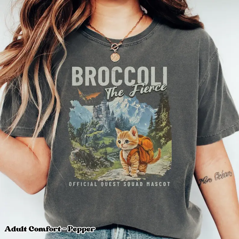 Broccoli the Fierce Shirt, Sworn Protector of the Quest Squad Tee, Fourth Wing Inspired, Fantasy Bookish, Dragon Rider Gift, Ridoc Merch