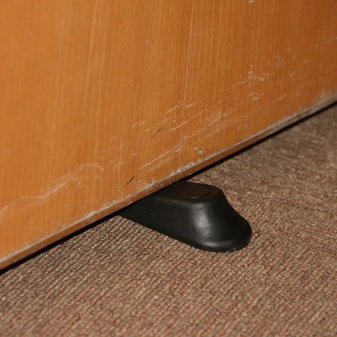 5-Pack Door Stop Stoppers Wedges - Black, Non-Slip Design 3