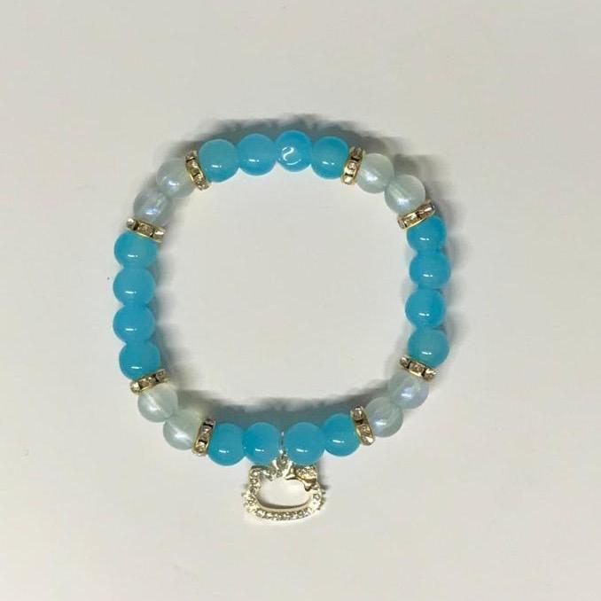 Pink and Blue Matching Hello Kitty Bracelet 2