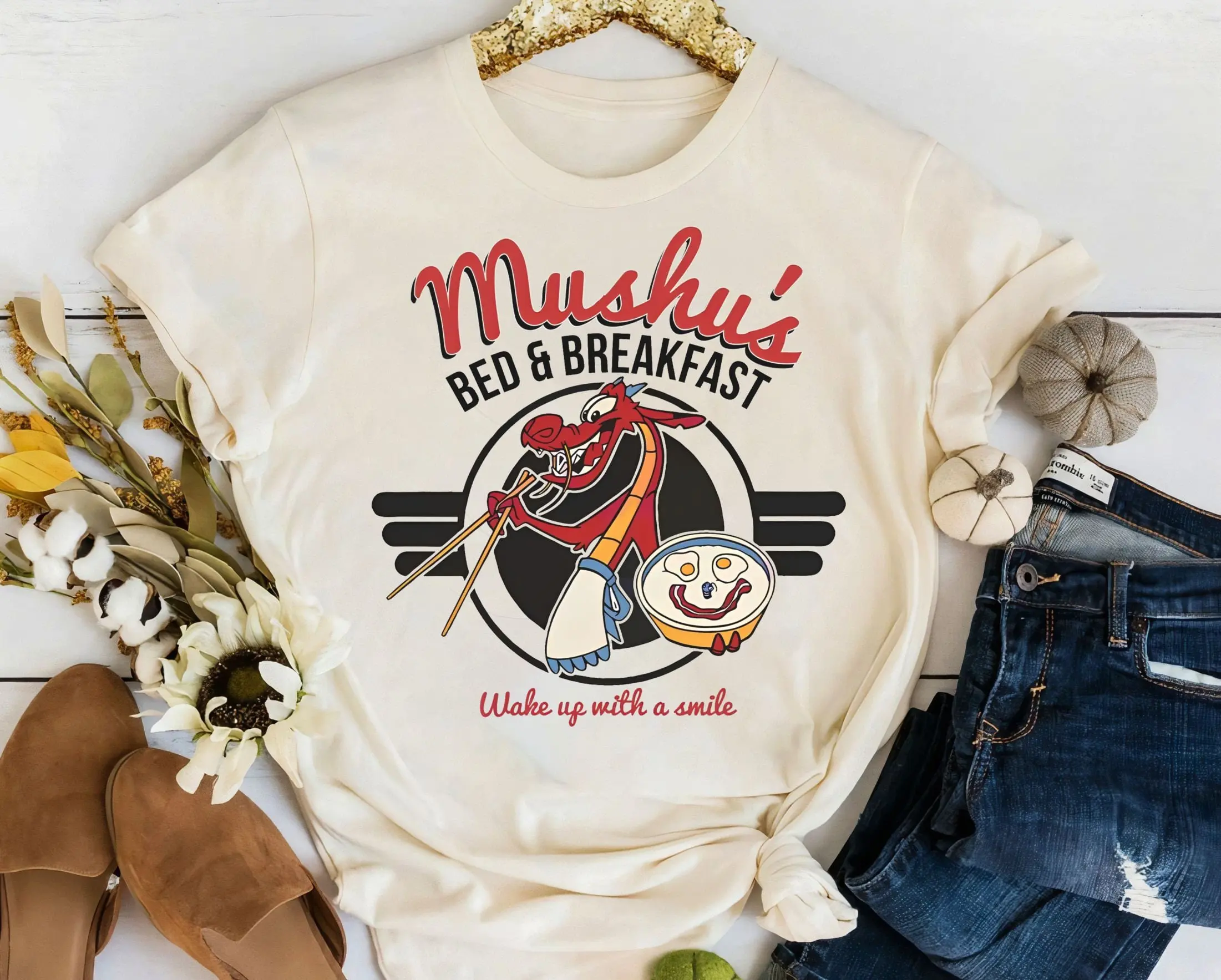 Retro Mulan SweatshirtMushu'S Bed And Breakfast Poster T-shirtVacation TeeTrip Outfits
