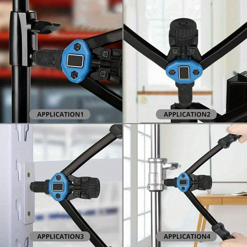 Product Introduction of Professional 13" Hand Rivet Nut Gun Hand Riveter Rivnut Tool Kit with 7 Pcs Metric Mandrels and 110 Pcs Rivet Nuts from M3 to M12, Labor-Saving Design, with Carrying Case 10