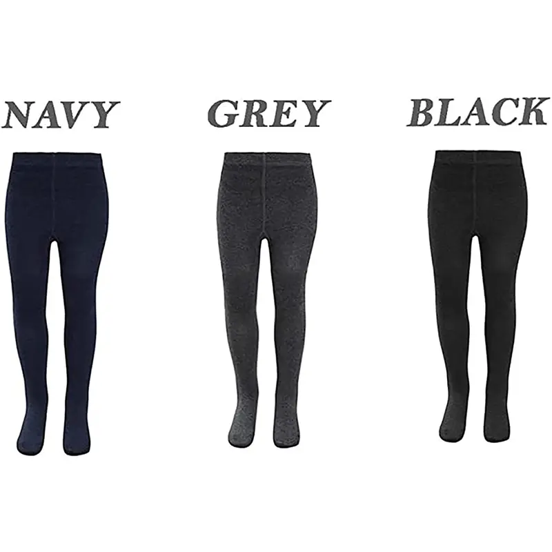 KAV Girls Tights - Simple and Smooth Cotton Tights for Children - Skin-Friendly Bottoms Tights for Everyday Casual Wear, Indoor and Outdoor 1