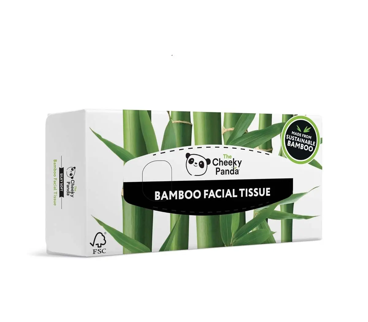 The Cheeky Panda Bamboo Facial Tissues - Plastic Free Box of Sustainable Tissues - Wipes, Toilet