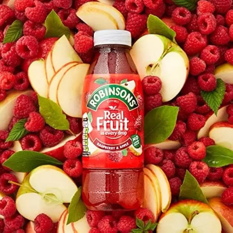 Robinsons Ready to Drink 12X500ML,Raspberry & Apple, Blackberry & Blueberry, Peach & Mango Bulk Buy Natural Fruity Beverage Tangy 1