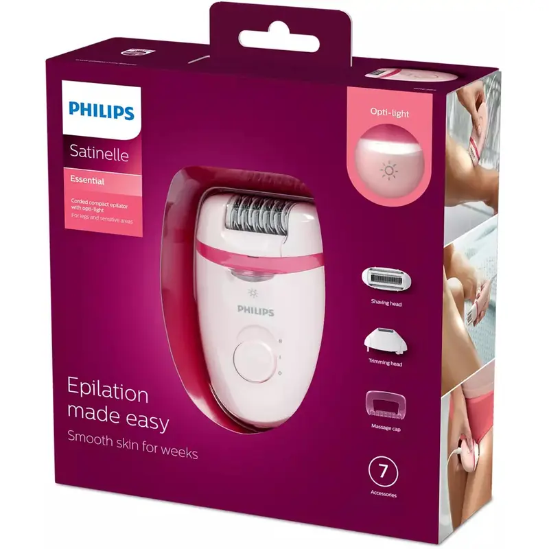 Philips Satinelle Essential Corded Epilator with 5 Attachments - BRE285/00 5
