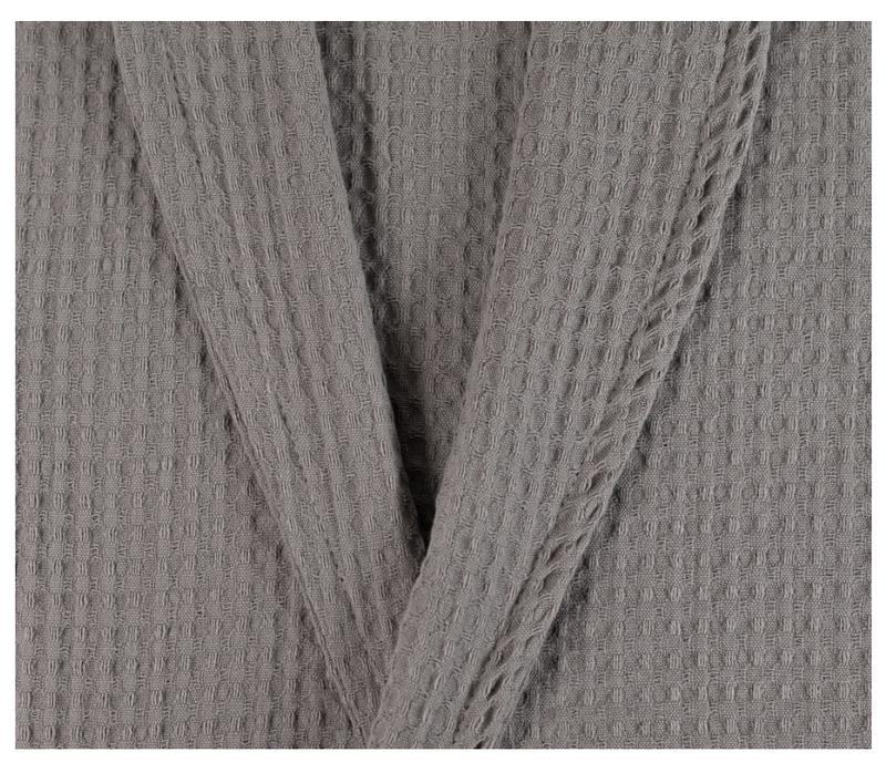 100% Cotton Fabric Lightweight Waffle Dressing Gown - Unisex - Classy Stylish Long Sleeve Bathrobe Comfortable Loungewear Nightwear - Womenswear Menswear  Underwear nightwear Piece Longsleeves Fit Adjustable 2