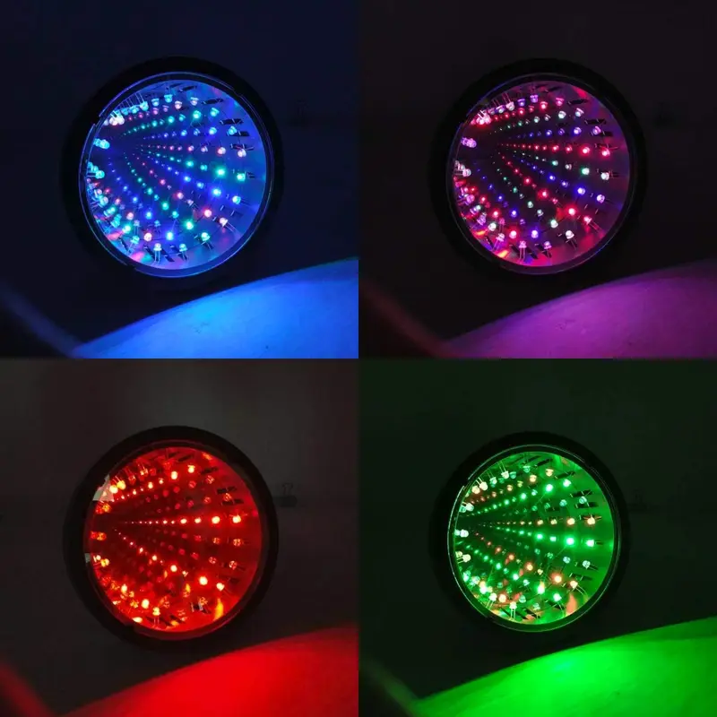 Premium Infinity Mirror Tunnel Lamp LED Lighting Sensory Mirror Battery or USB Powered | Protective Film Must Be Peeled Off 1