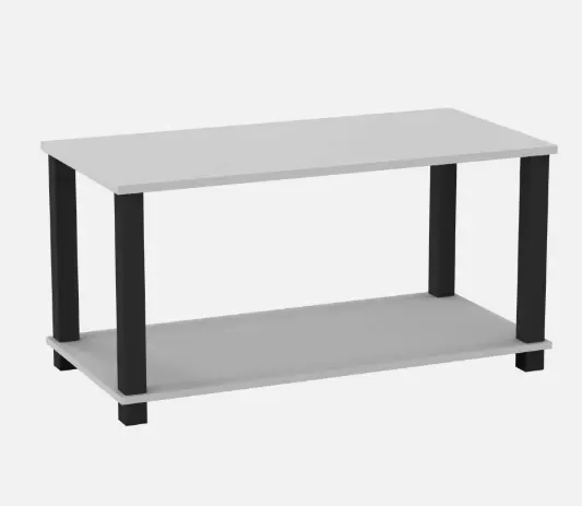 Sandra 2 Tier Coffee Table Side Table With Shelf TV Stand Minimalist Style 83cm 2